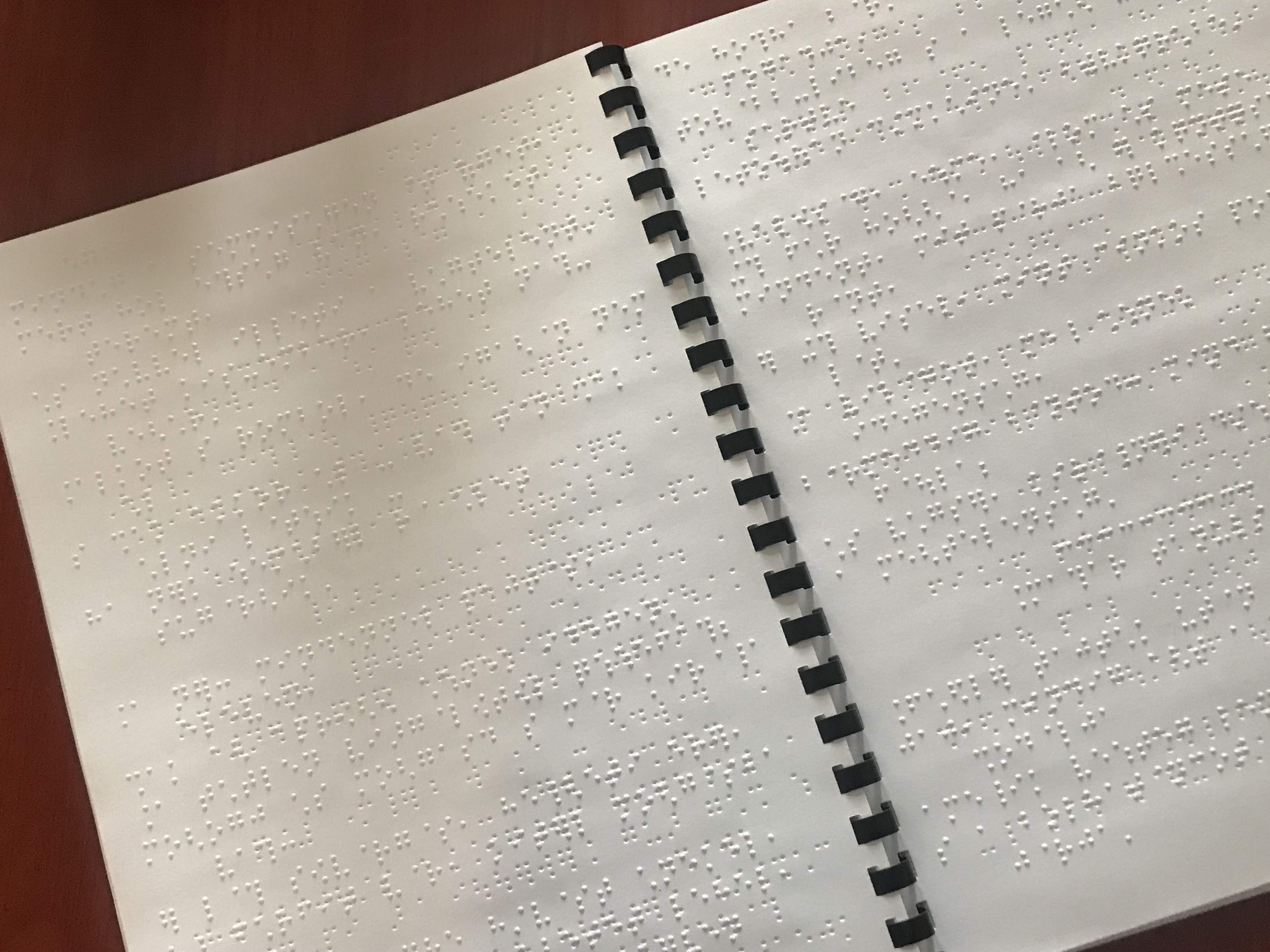 Braille írást tartalmazó könyv